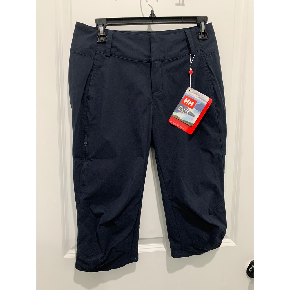 Helly Hansen W Crewline Capri Navy Blue Outdoor Sailing Pants 53045 Size 28 NWT